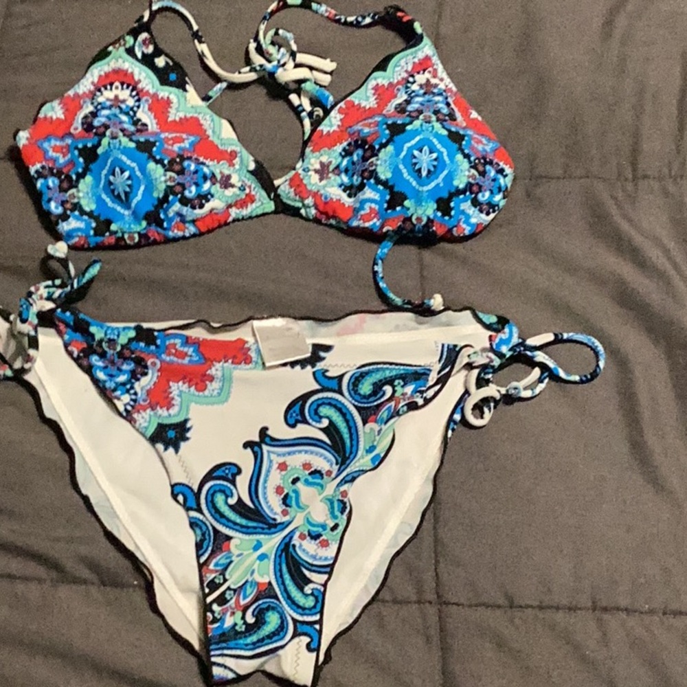 Tapestry Pattern 2 piece large bikini